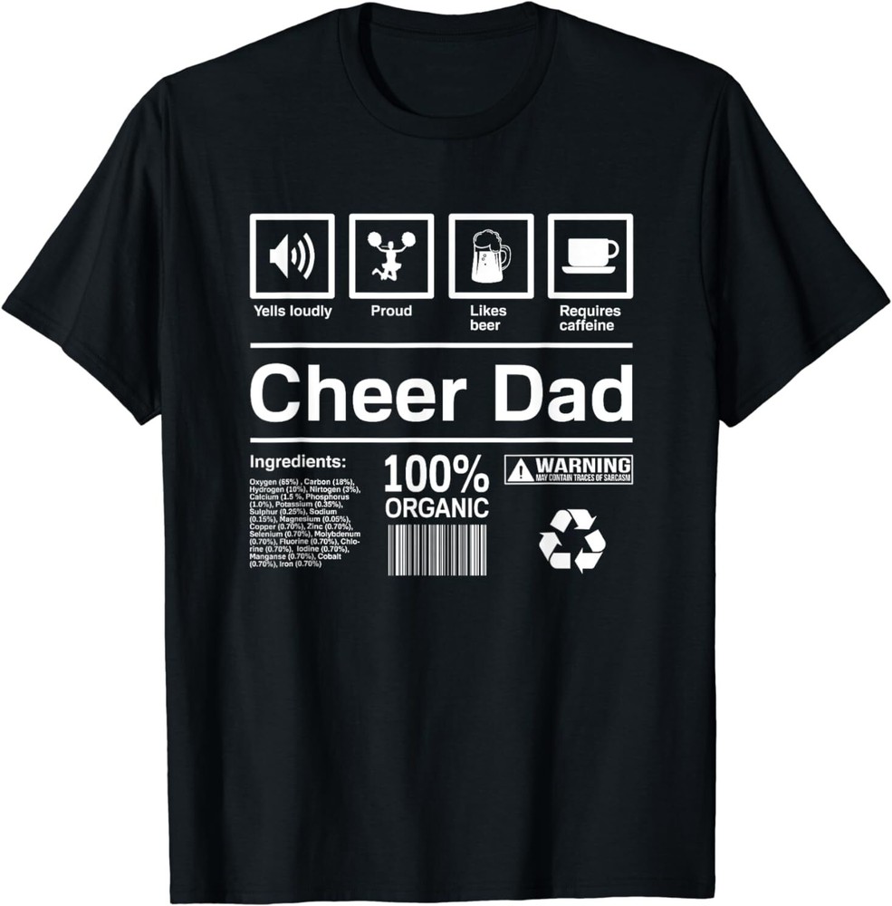 NEW LIMITED Cheer Dad T-Shirt Funny Cheer Dad Gift Idea Premium T-Shirt S-3XL