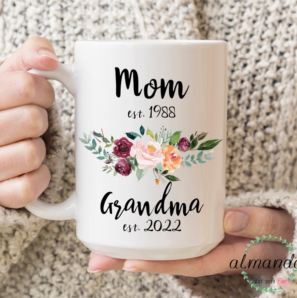 Pregnancy Announcement Mom Mug Promoted to Nana Grandmother Gift