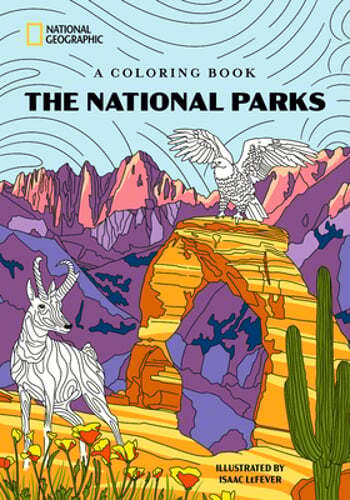 National Geographic National Parks Coloring Book Pre-Owned