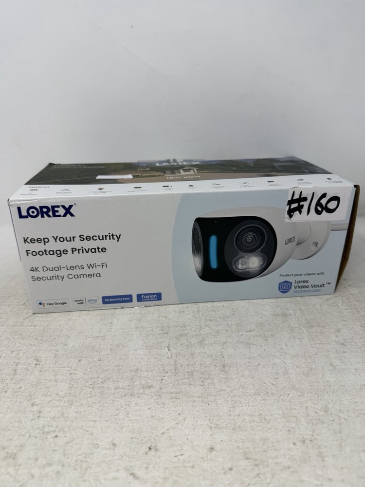 Lorex 4K Dual Lens Wi-Fi Security Camera with Smart Security Lighting
