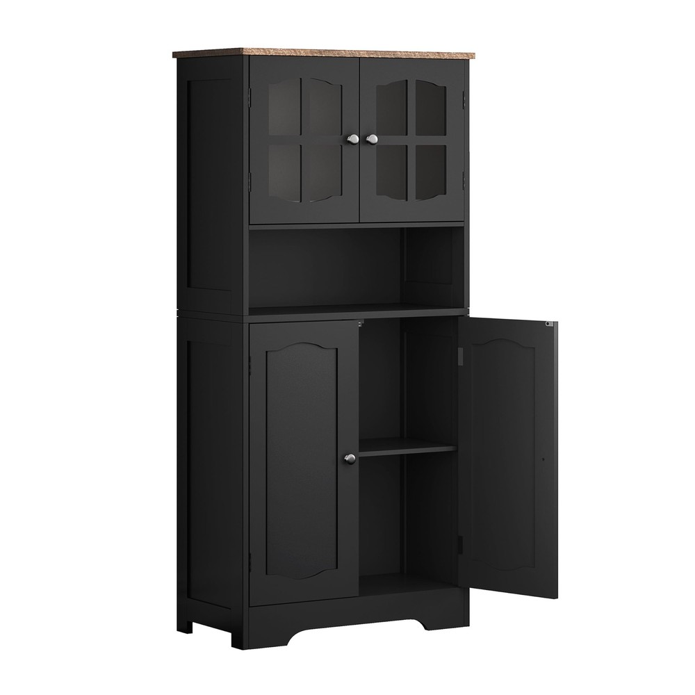 Modern Freestanding Storage Cabinet with Doors and Shelves