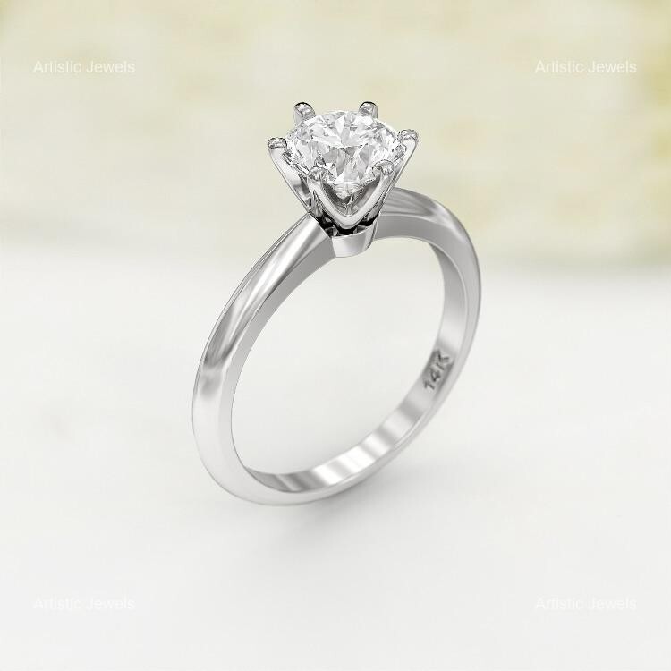 Moissanite Stone 925 Silver Promise Stackable Cyber Monday Gift Ring US All Size-image