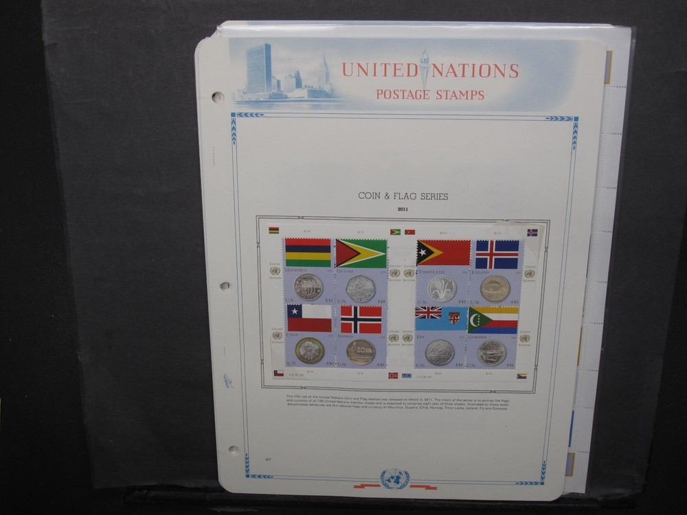 United Nations 2011 Collection On White Ace Album Pages MNH