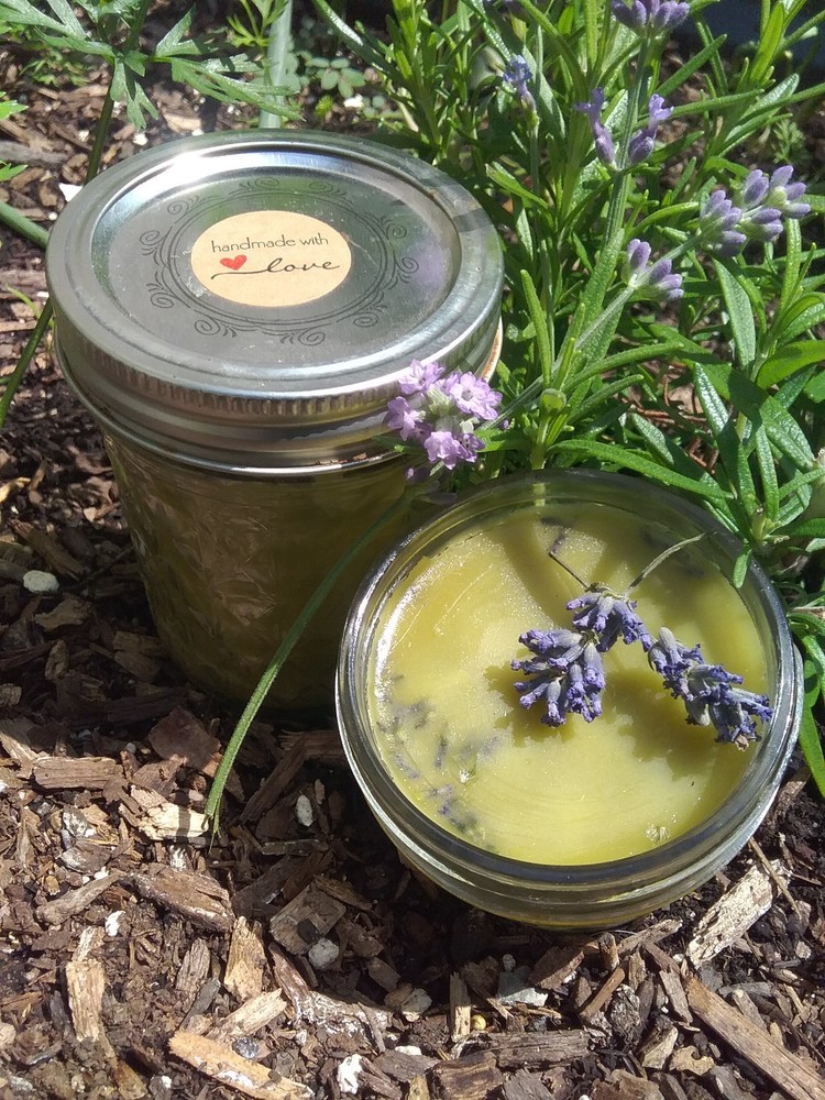 Homemade Comfrey Rosemary Pain Relief Salve for Aches & Muscle Soreness