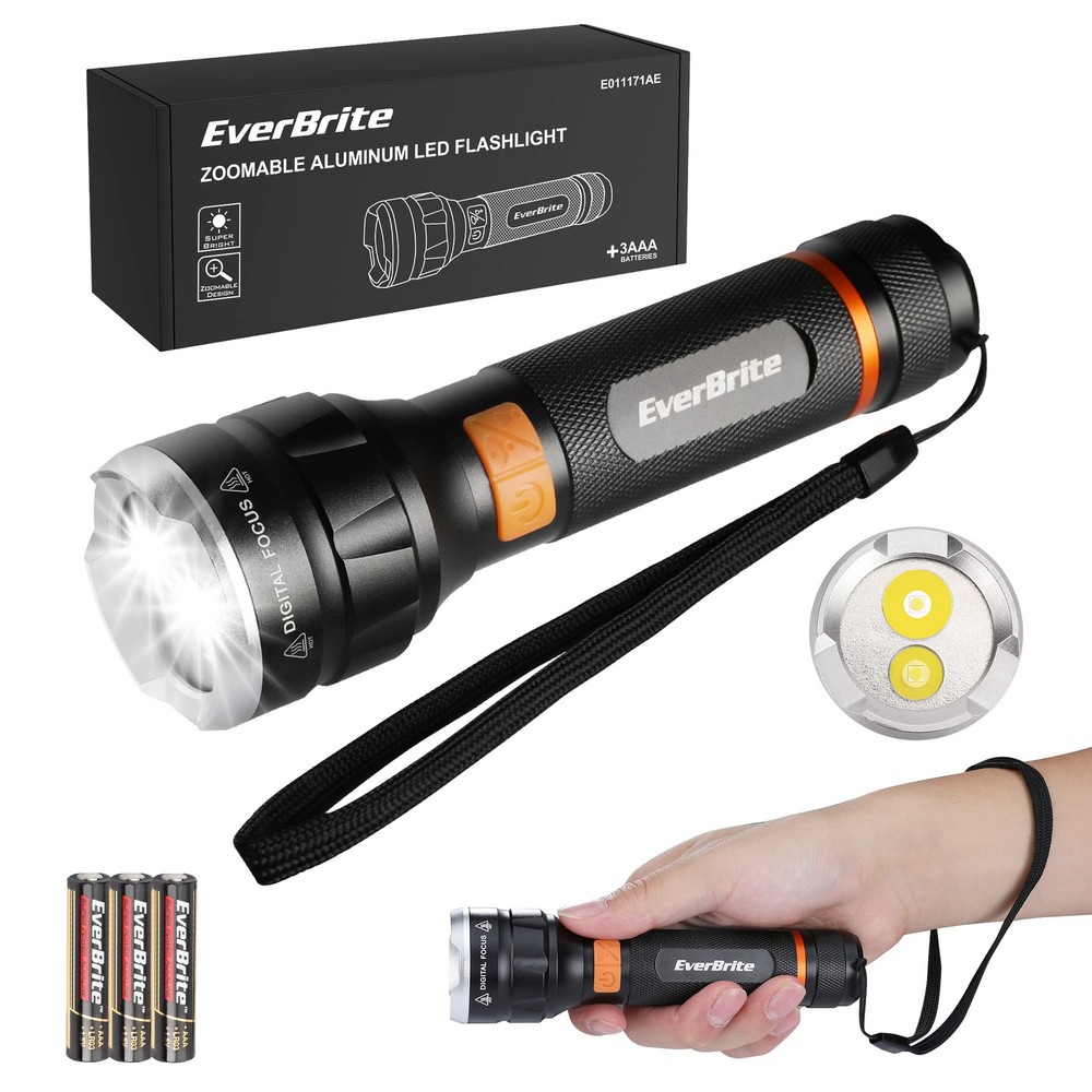 High Lumens Zoomable LED Flashlight Super Bright Aluminum for Durable Use
