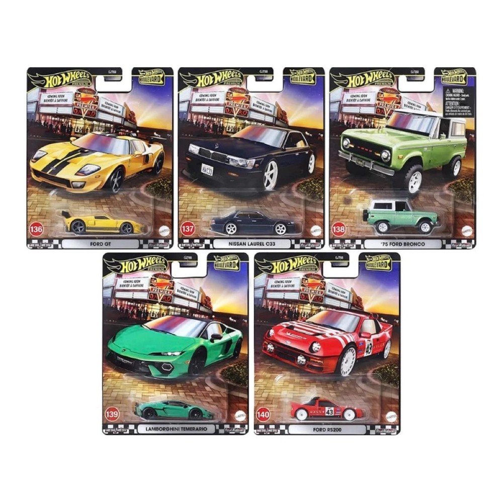 INHAND 2025 Hot Wheels Premium Boulevard ' 1 SET 5 CARS