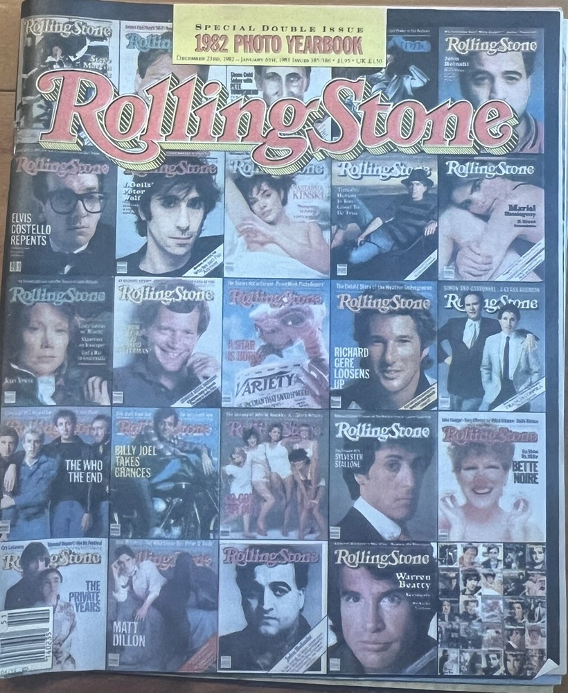 ROLLING STONE Magazine - 1982 PHOTO YEARBOOK / John Lennon / Letterman / Belushi