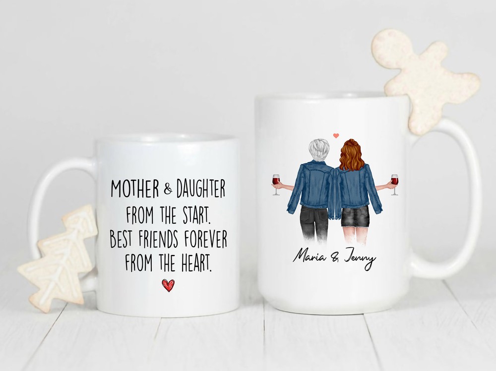 Personalized Mother And Daughter Mug Custom Mom Coffee Mug Mom Appreciation Mug
