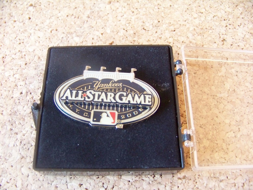 2008 NY N.Y. New York Yankees AS A.S. All-Star Game 2 piece large logo lapel pin