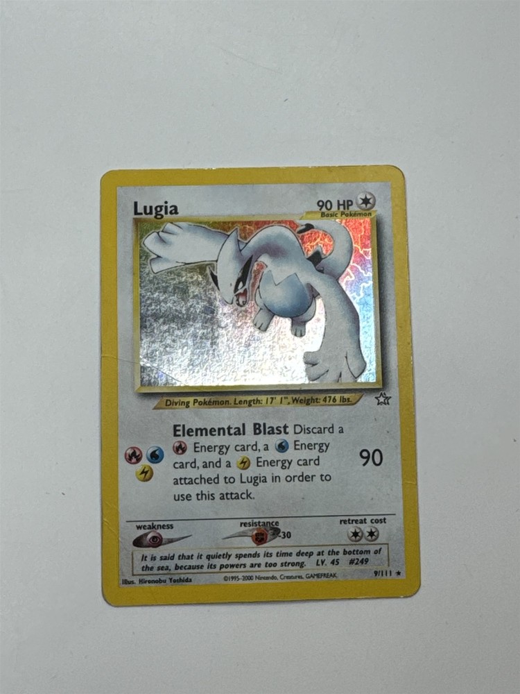Lugia 9/111 Pokémon TCG Neo Genesis Holo Single Card Wrinkles
