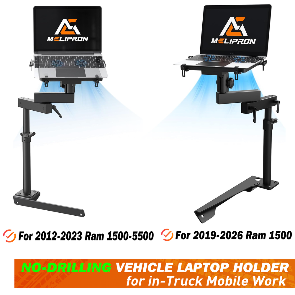 Truck Laptop Mount for 2012-2026 Ram 1500-5500 Vehicle Laptop Stand Mobile Work