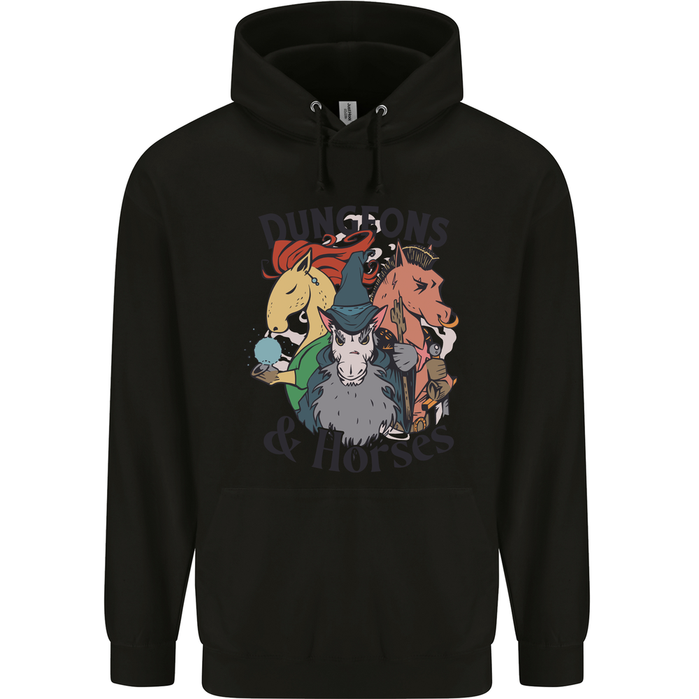 Dungeons & Horses Role Play Games RPG Mens 80% Cotton Hoodie