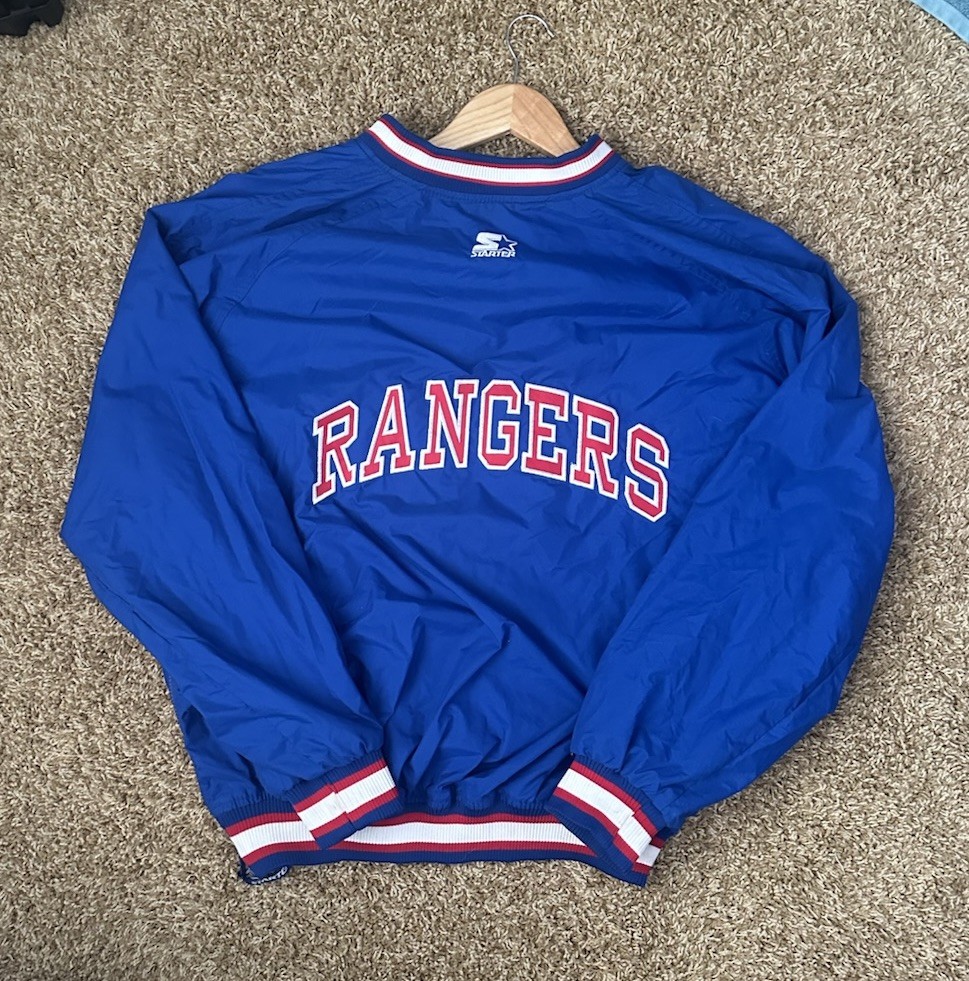 NEW YORK RANGERS RETRO ORIGINAL STARTER NHL PULLOVER WINDBREAKER