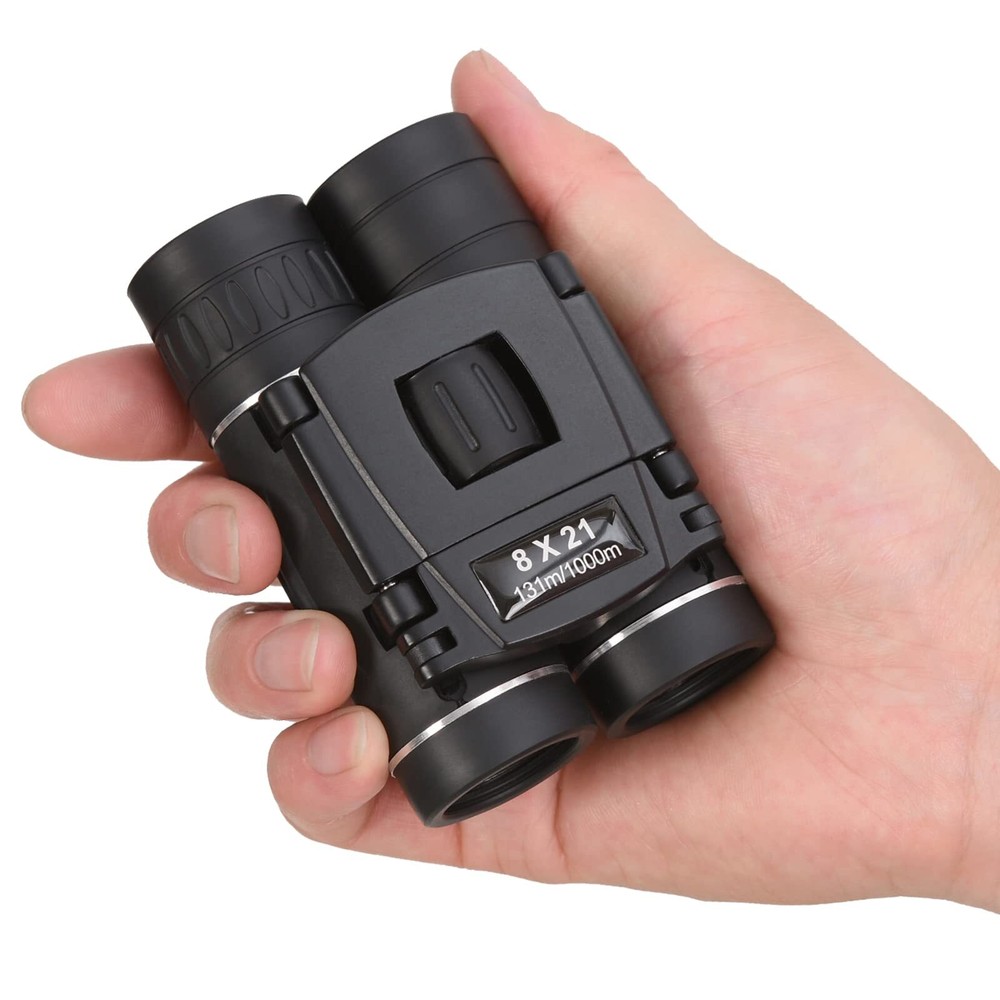 8x21 Mini Compact Pocket Binoculars, Lightweight Foldable Easy Focus Small Bi...