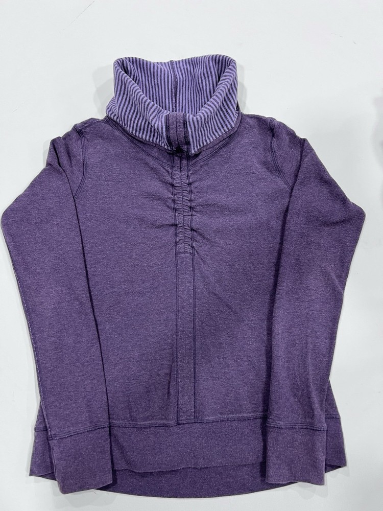 Lululemon In A Cinch Cowl Neck Pullover Sweatshirt, Thumbholes Reversible Size 4