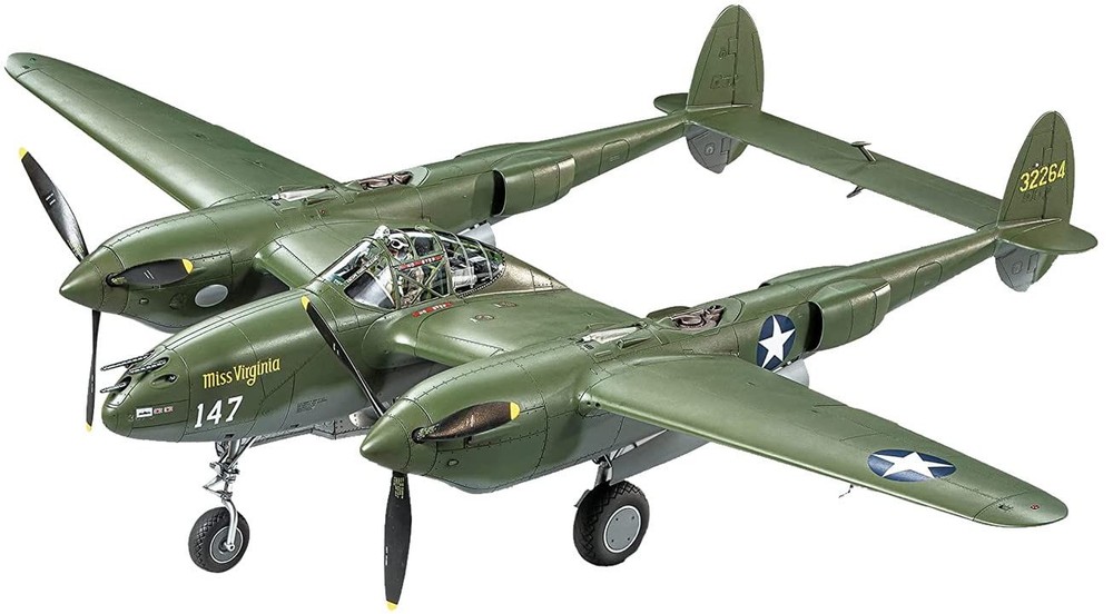 Tamiya 61120-000 1:48 US P-38 F/G Lightning, Faithful Replication, Model Buildin