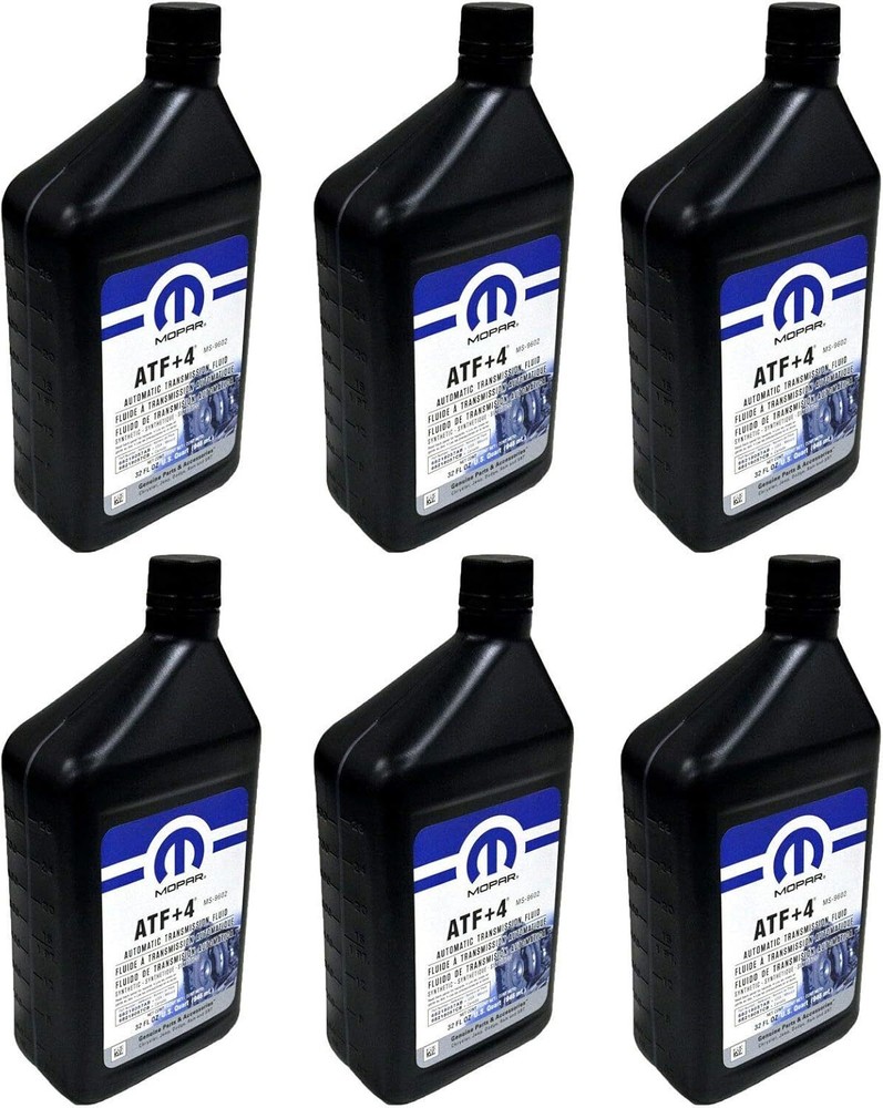 Mopar 68218057AB ATF+4 Automatic Transmission Fluid, 1 Quart (6 Pack)