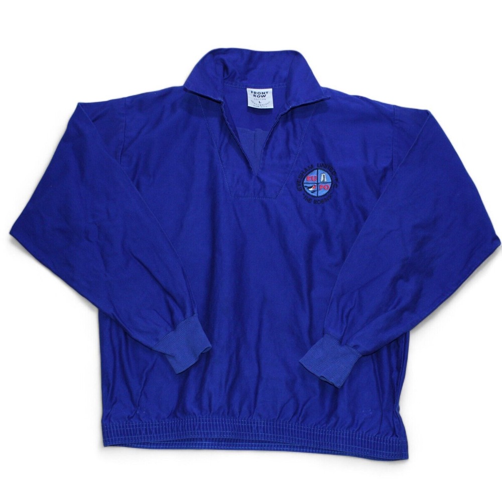 Vintage Umbro Drill Sweatshirt Mens L Blue Training Evesham United FC 90s FA