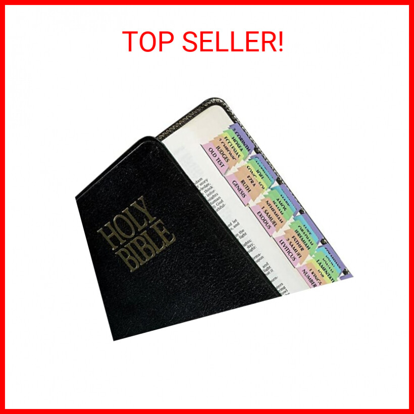 Color-coded Bible tabs with 80 index tabs for easy navigation in Old & New Testaments