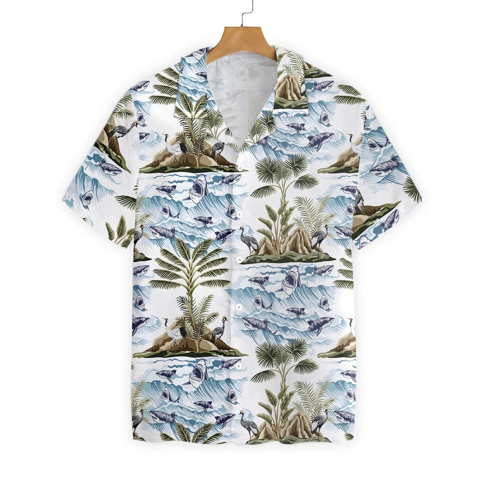 Shark Hawaiian Shirt Men’s US Size Summer Style New Design