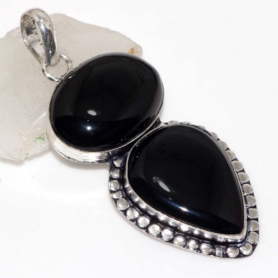 Black Onyx, Pendant | Gifts Handmade Gemstone Size 2.5