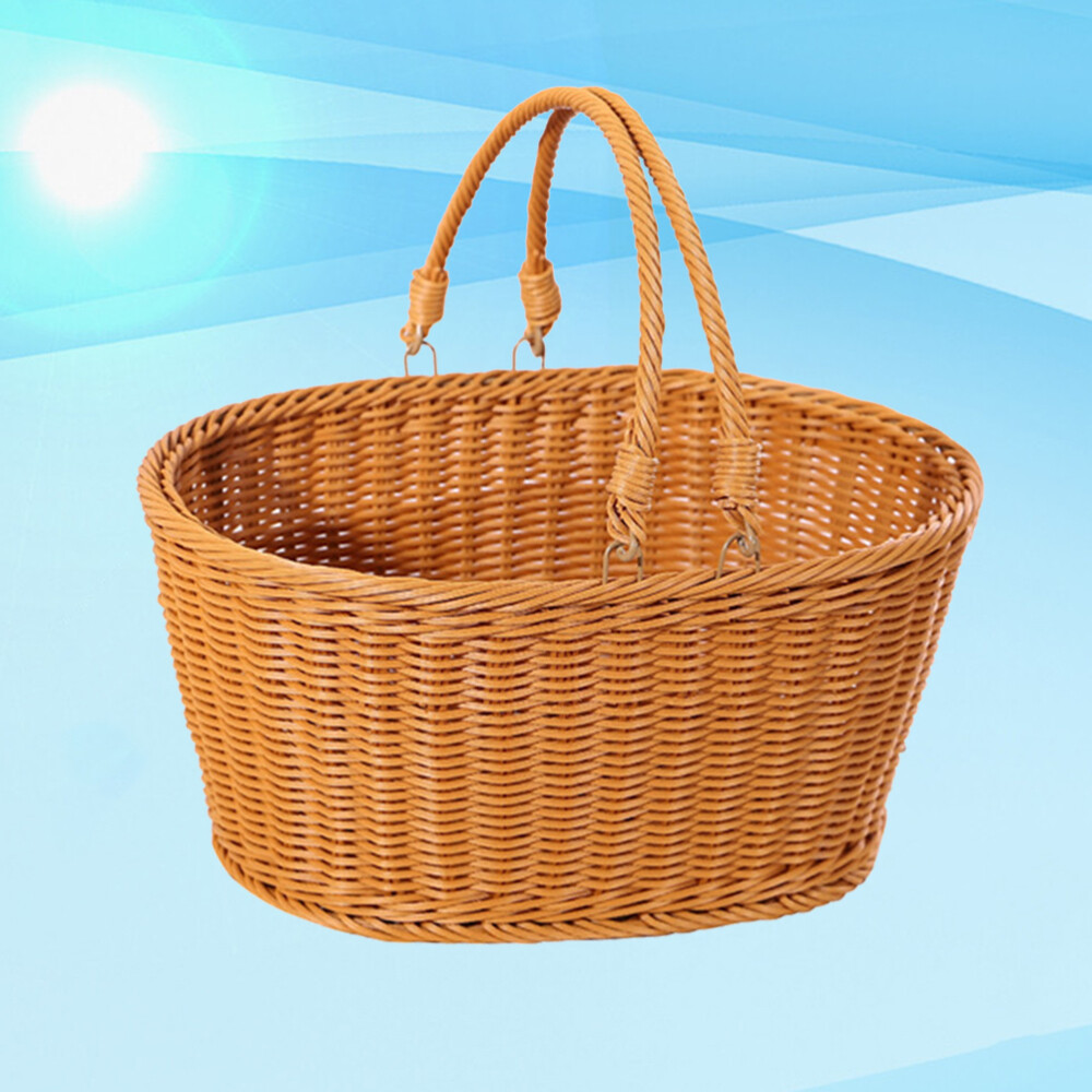 Seagrass Flower Girl Basket Empty Woven Wicker Storage Basket Gift for Weddings or Home Decor