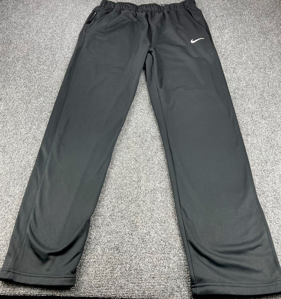 Nike Joggers Track Pants Mens Large Black Therma Fit Athletic Training Gym