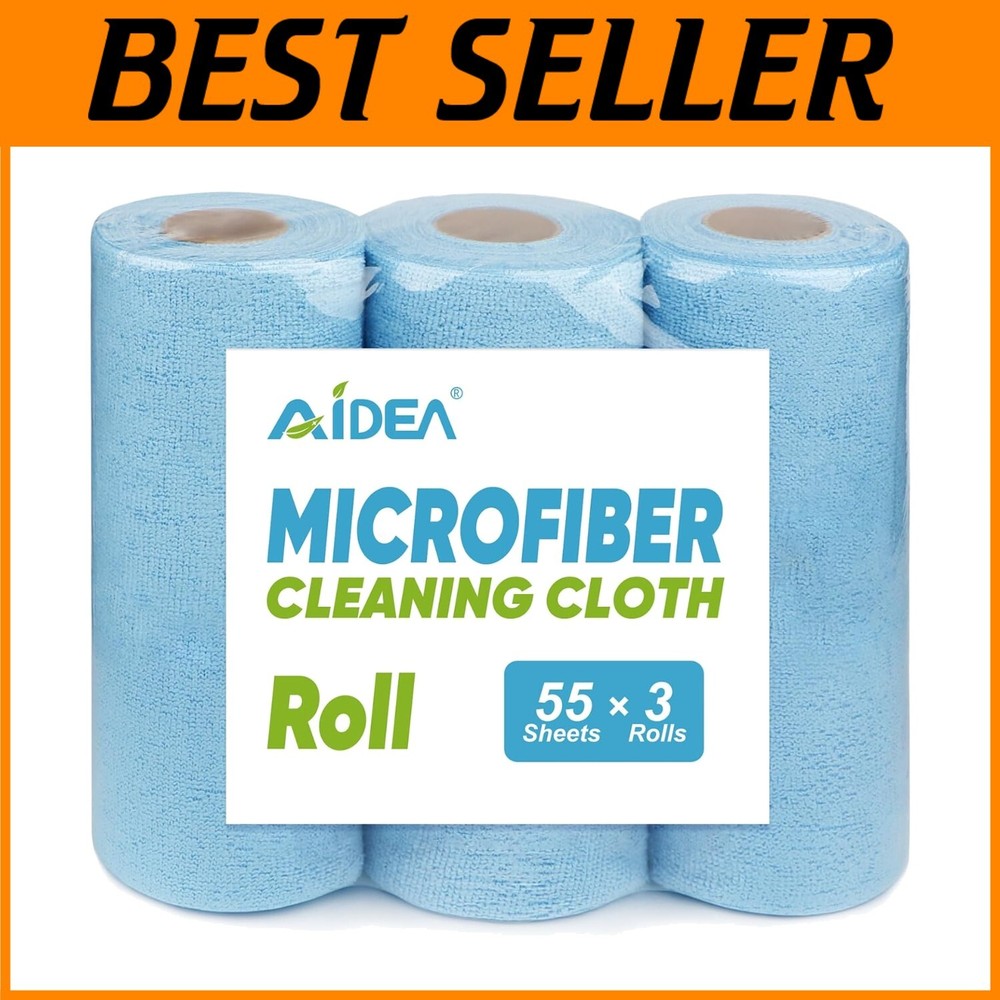 Eco-Friendly Microfiber Cleaning Cloths 55 Sheets Soft Lint-Free Towels