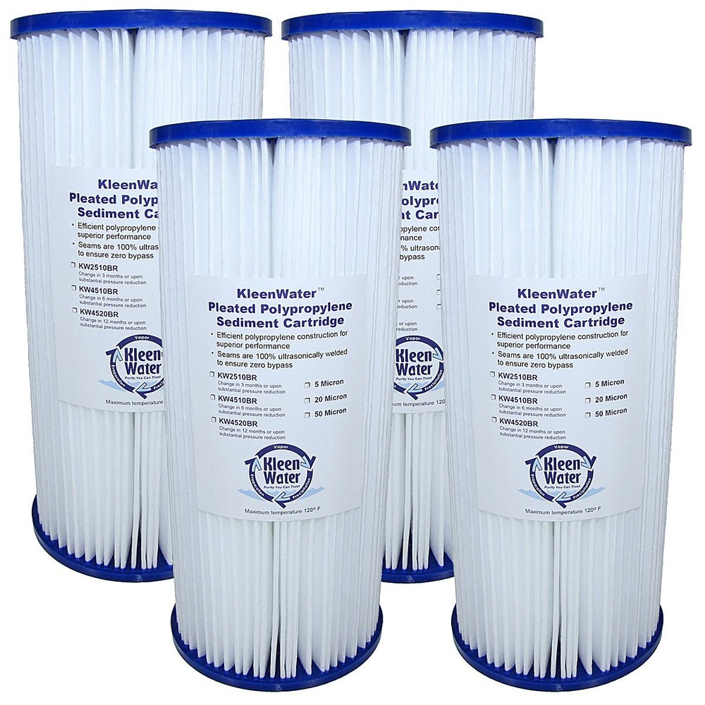 KW4510BR Replacement Water Filter Cartridges, 5 Micron, 4.5 x 10 Inch Filters...