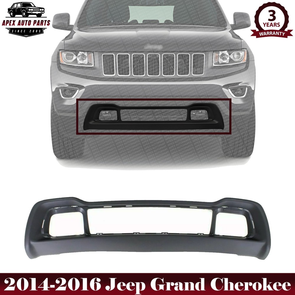 Front Bumper Grille Center Textured Plastic For 2014-2016 Jeep Grand Cherokee