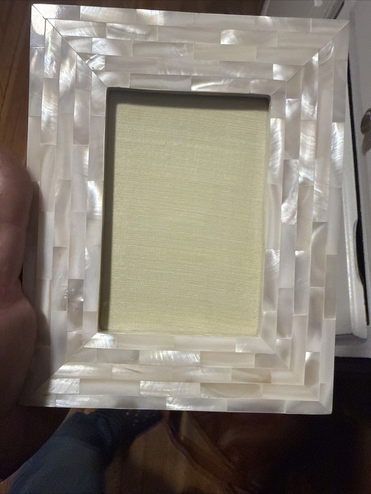 Bone Inlay Photo Frame mother of pearl Tiled Natural Bone Photo Frame 6”X7”