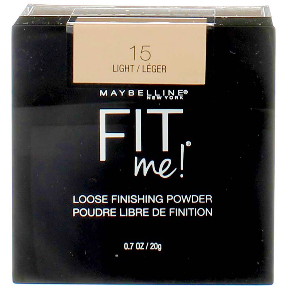 2 Pack Maybelline Fit Me Loose Finishing Powder, Light 15, 0.7 oz