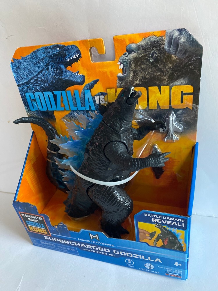 MONSTERVERSE GODZILLA VS KONG, SUPERCHARGED GODZILLA WITH FIGHTER JET