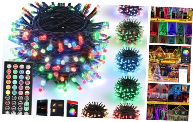 Smart Color Changing Christmas Lights, 72ft 200 LED RGB Christmas Tree Lights