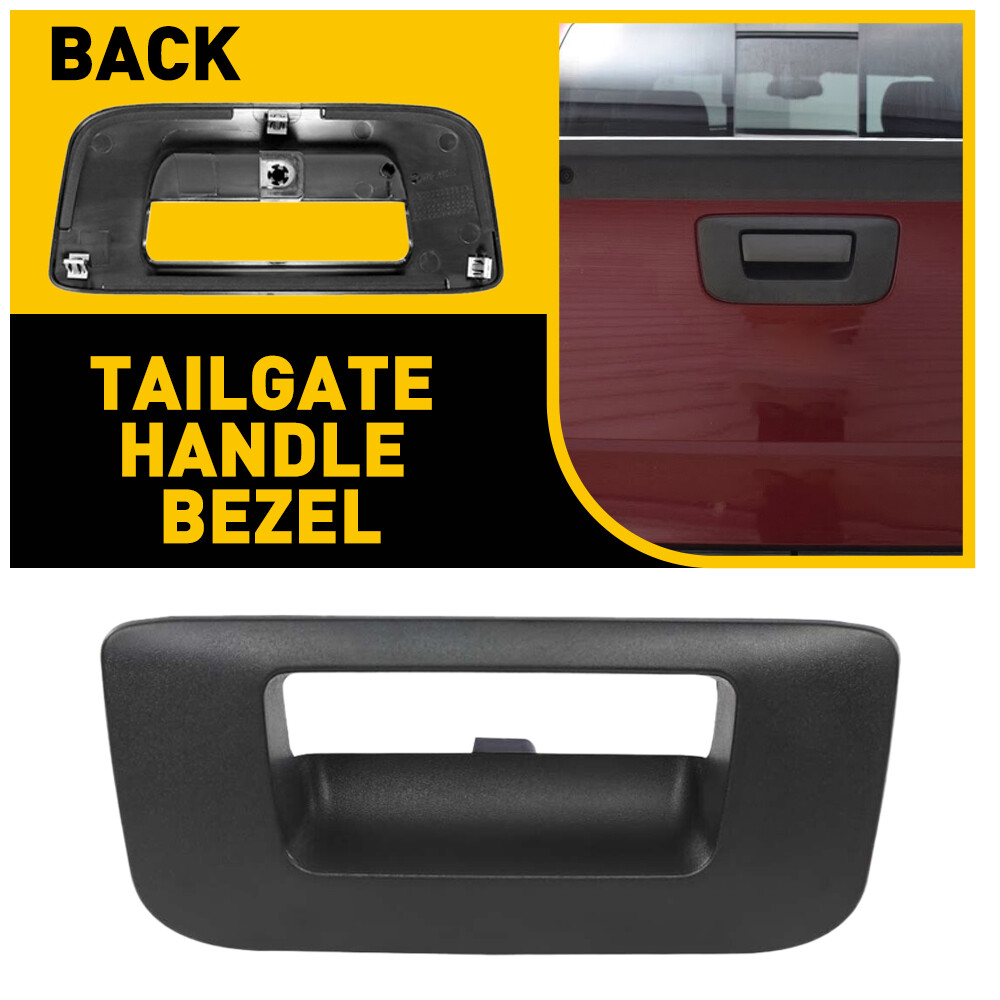 Black Tailgate Handle Bezel Set for 2007-2013 Chevy Silverado 150