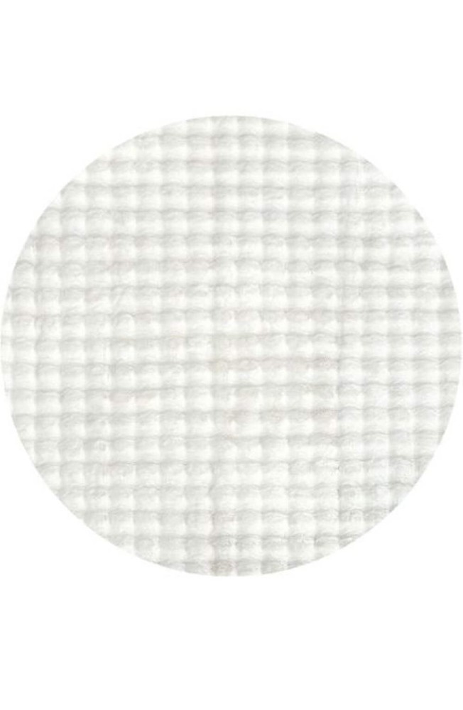 NNEDSZ Bubble White Round Washable Rug by Rug Culture - 100x100cm Soft Plush Round Rug for Home Decor