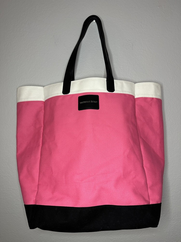 Victoria’s Secret Pink and Black Large  Tote Bag