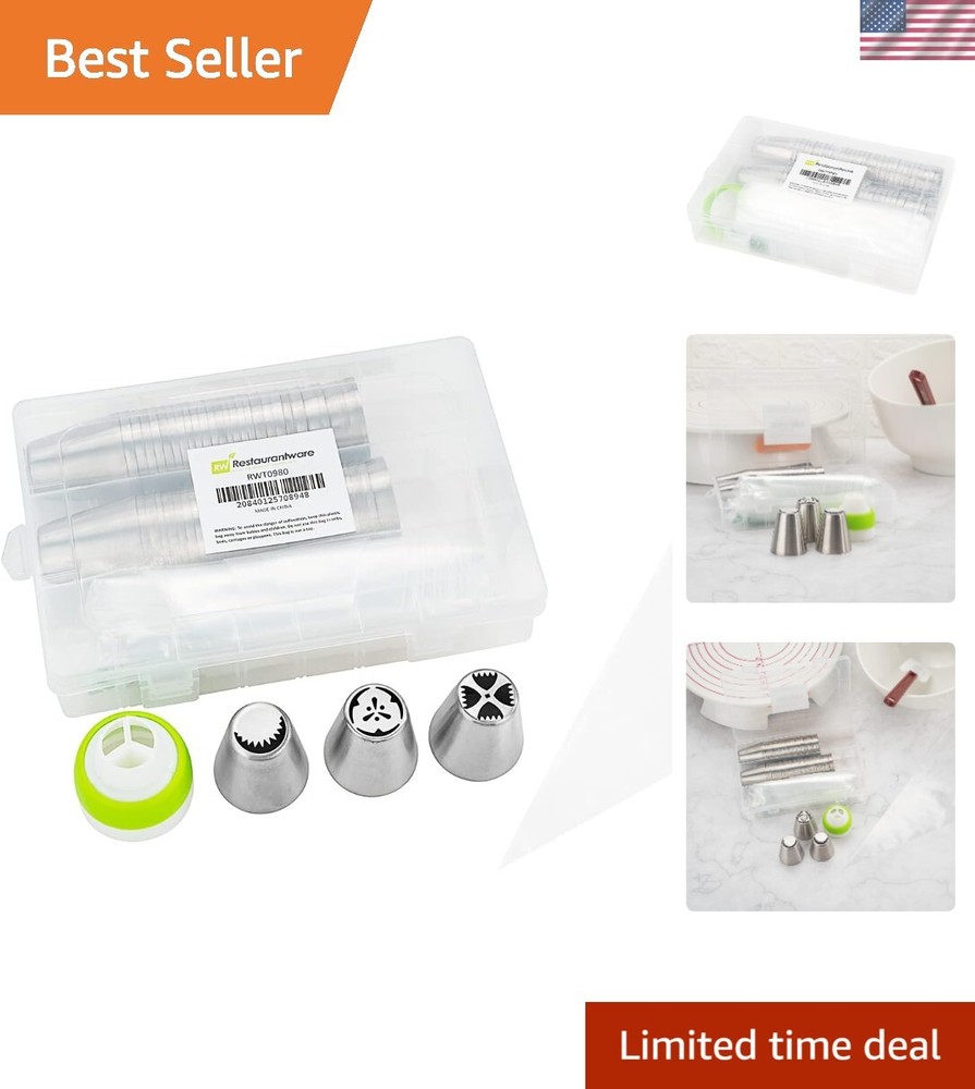 68-Piece Russian Piping Tips Set for Stunning Cake Decorating - Durable & Versatile