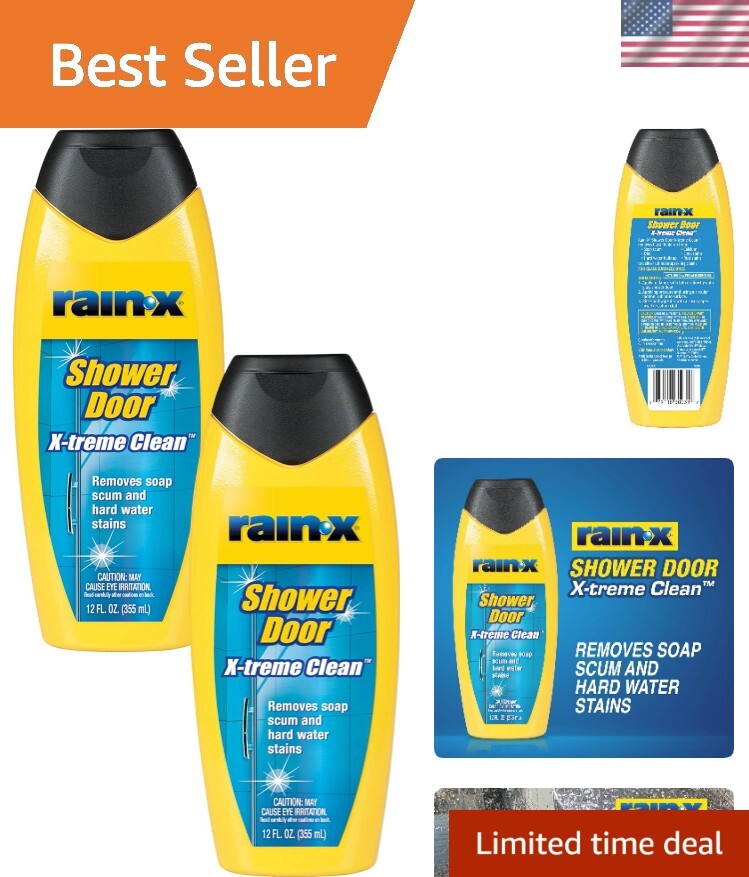 X-Treme Clean Shower Door Cleaner 12 Fl Oz for Glass Doors - Streak-Free Formula