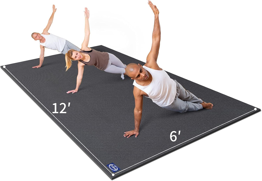 Extra Large Yoga Mat 12'X6' 9MM Thick Wide Exercise Mat in Multiple Sizes