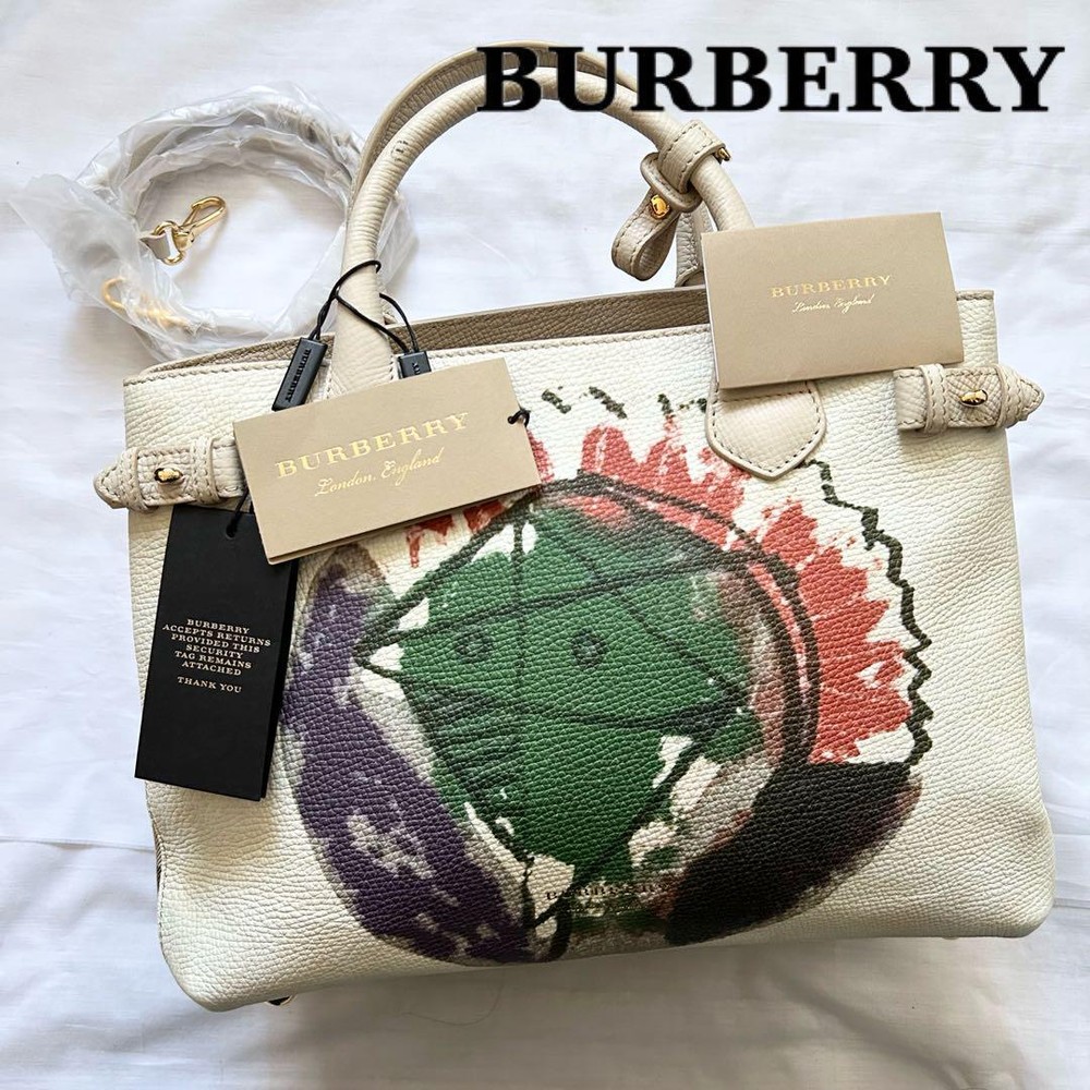 Burberry Tote Bag Nova Check Canvas Beige Authentic F1114637