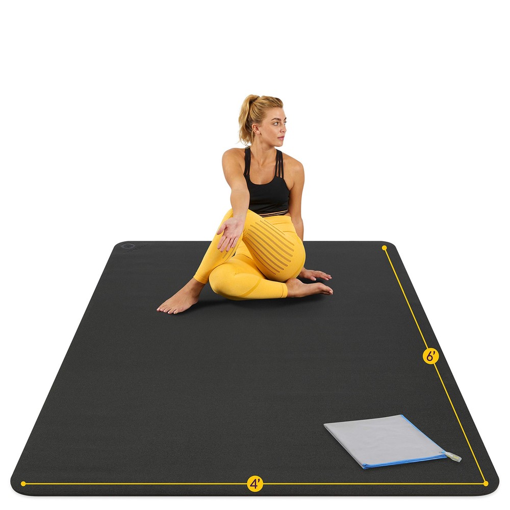 Extra Thick 6x4ft Non-Slip Yoga Mat – Durable, Odorless & Barefoot Friendly
