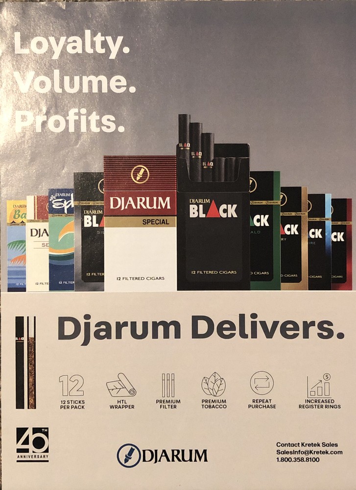2023 Djarum Filtered Cigars PRINT AD Advertisement Page - Djarum Delivers