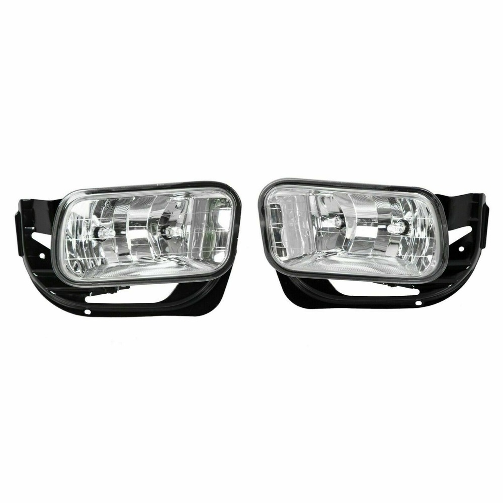 Pair of Clear Lens Fog Lights W/Bulbs For Dodge Ram 2500 3500 2010-2018