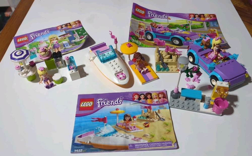 Lego Friends Lot Of Three Complete Sets . 3183, 3937, 3930