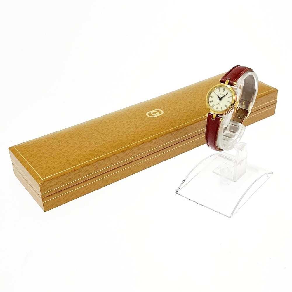 Gucci 2000L Roman Gold Womens Quartz Watch Used Working Excellent Condition Japan