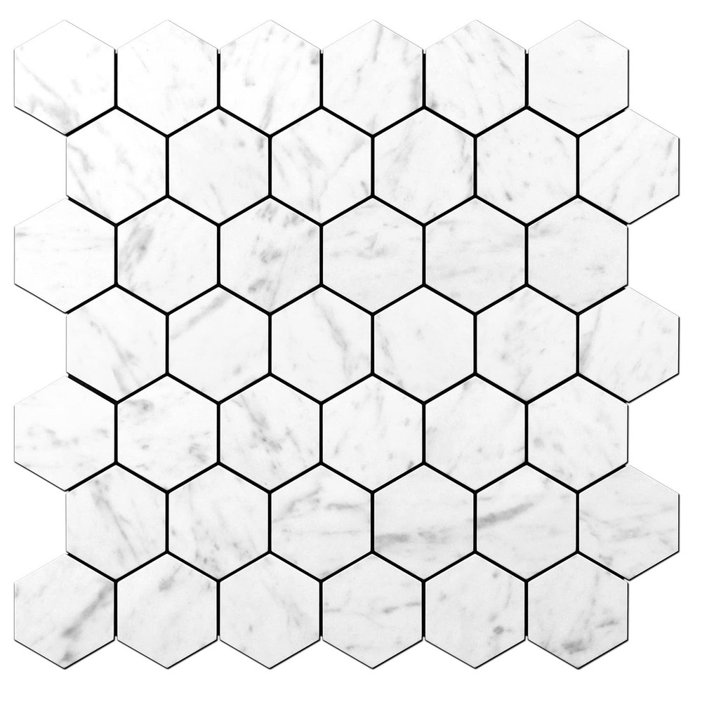 Peel and Stick Hexagon Mosaic Tile Backsplash for Kitchen Self-Adhesive Easy Install