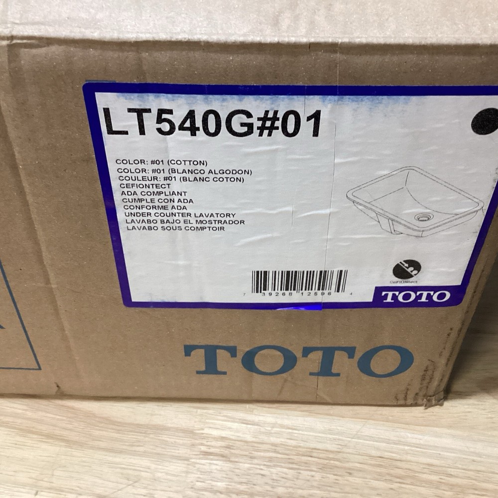 Toto LT540G Cotton White Undercounter Lavatory with SanaGloss