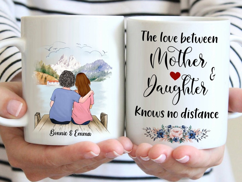 Personalized Mom Daughter Long Distance Custom Mother Daughter Portrait Mug