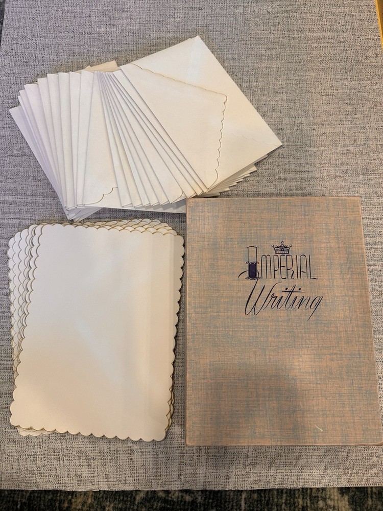 1930’s Box Of Stationary Paper & Envelopes 40 Sheets 20 Envelopes  Complete Set